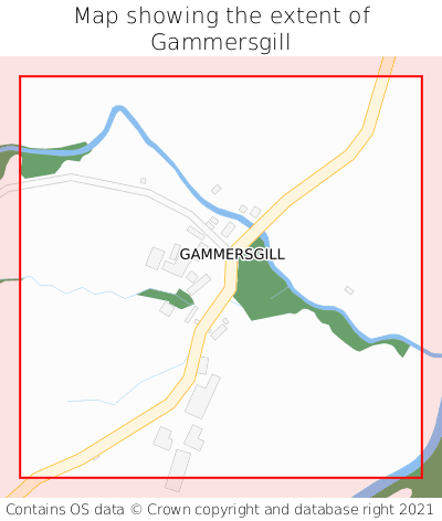 Map showing extent of Gammersgill as bounding box