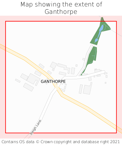 Map showing extent of Ganthorpe as bounding box