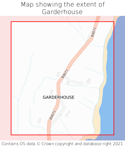 Map showing extent of Garderhouse as bounding box