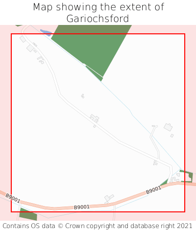 Map showing extent of Gariochsford as bounding box