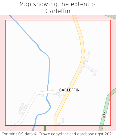 Map showing extent of Garleffin as bounding box