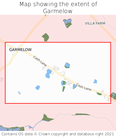 Map showing extent of Garmelow as bounding box