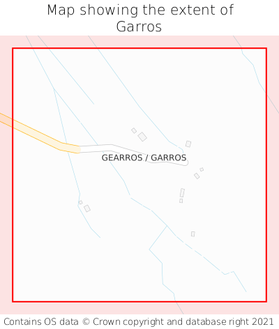 Map showing extent of Garros as bounding box