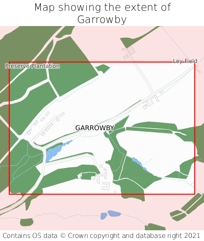 Map showing extent of Garrowby as bounding box