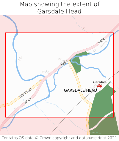 Map showing extent of Garsdale Head as bounding box