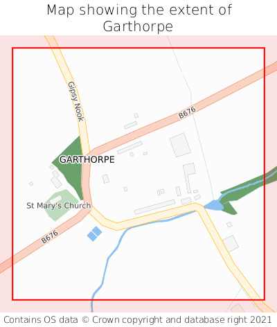 Map showing extent of Garthorpe as bounding box