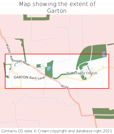 Map showing extent of Garton as bounding box