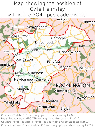 Map showing location of Gate Helmsley within YO41
