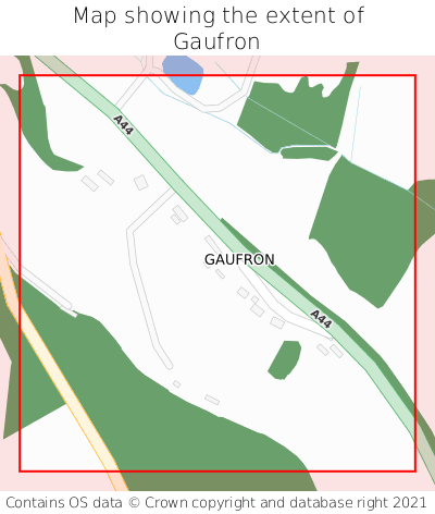 Map showing extent of Gaufron as bounding box