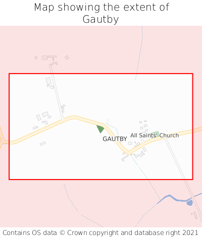 Map showing extent of Gautby as bounding box