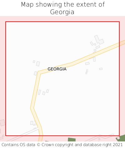 Map showing extent of Georgia as bounding box