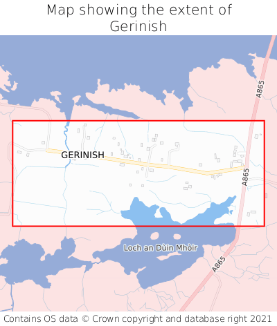 Map showing extent of Gerinish as bounding box