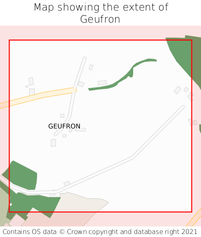 Map showing extent of Geufron as bounding box