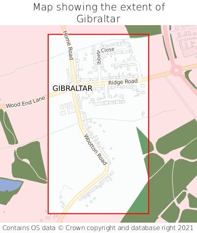 Map showing extent of Gibraltar as bounding box