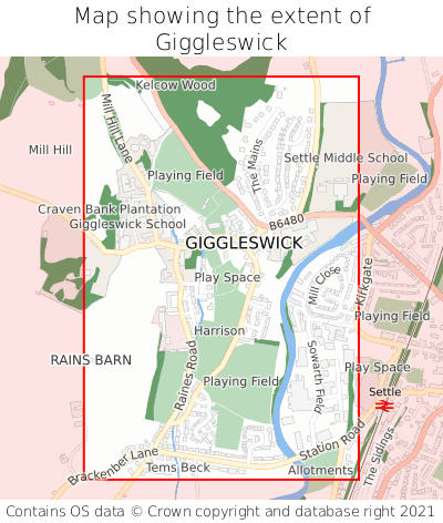 Map showing extent of Giggleswick as bounding box
