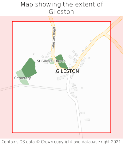Map showing extent of Gileston as bounding box