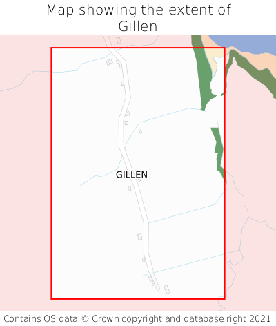 Map showing extent of Gillen as bounding box