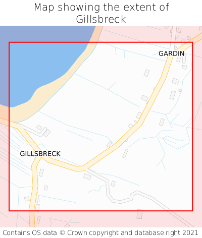 Map showing extent of Gillsbreck as bounding box