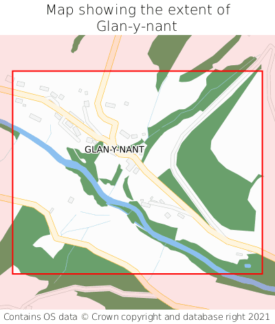 Map showing extent of Glan-y-nant as bounding box