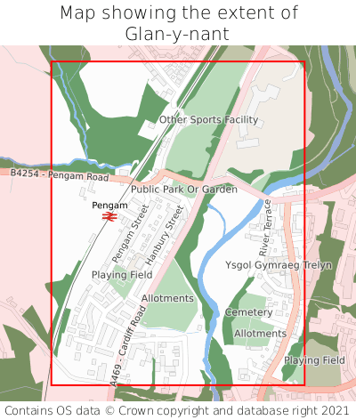 Map showing extent of Glan-y-nant as bounding box