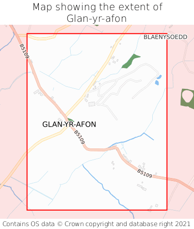 Map showing extent of Glan-yr-afon as bounding box