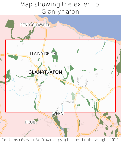 Map showing extent of Glan-yr-afon as bounding box
