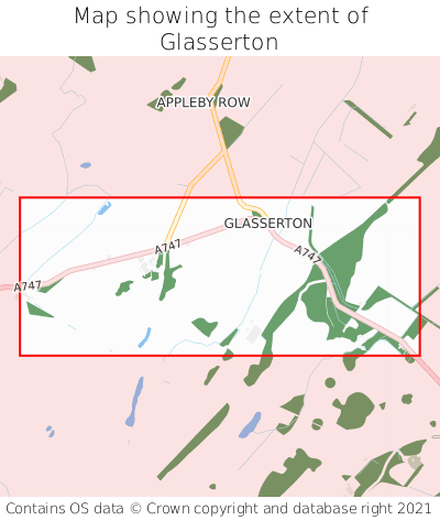 Map showing extent of Glasserton as bounding box