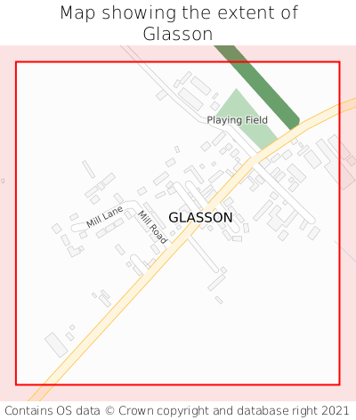 Map showing extent of Glasson as bounding box