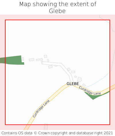 Map showing extent of Glebe as bounding box