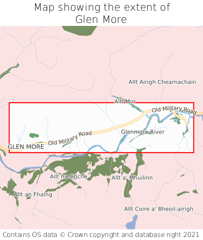 Map showing extent of Glen More as bounding box