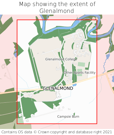 Map showing extent of Glenalmond as bounding box
