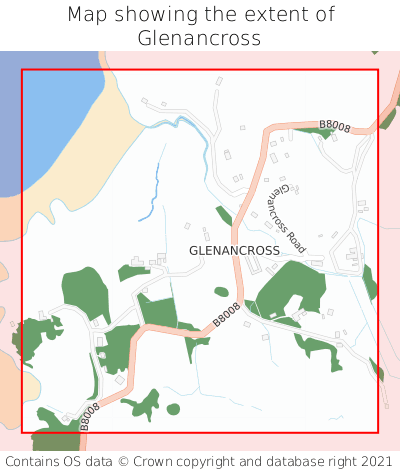 Map showing extent of Glenancross as bounding box