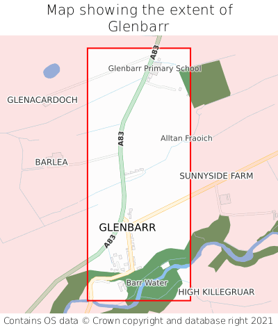 Map showing extent of Glenbarr as bounding box