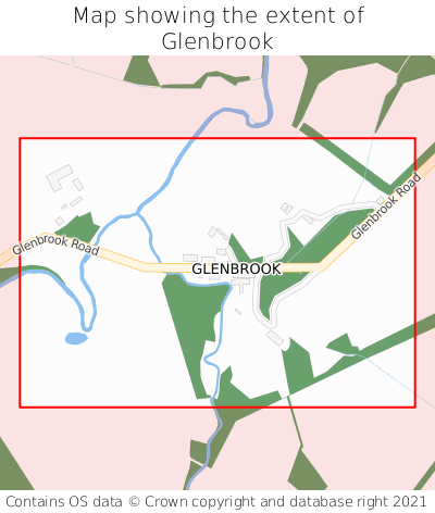 Map showing extent of Glenbrook as bounding box