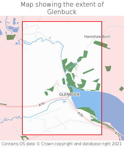 Map showing extent of Glenbuck as bounding box