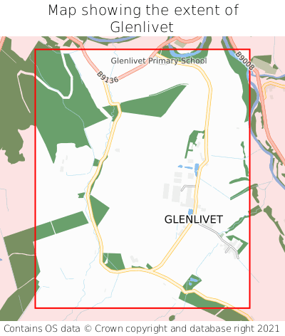 Map showing extent of Glenlivet as bounding box