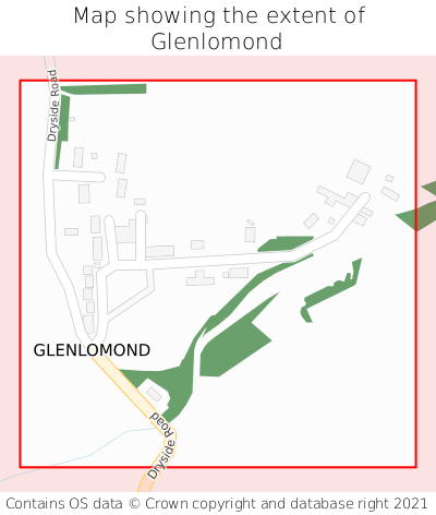 Map showing extent of Glenlomond as bounding box