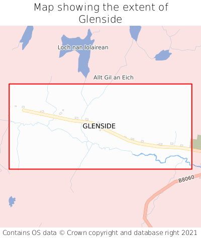Map showing extent of Glenside as bounding box