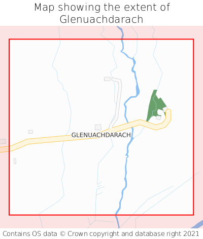 Map showing extent of Glenuachdarach as bounding box