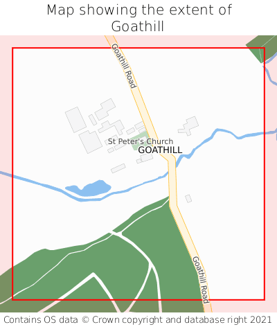 Map showing extent of Goathill as bounding box