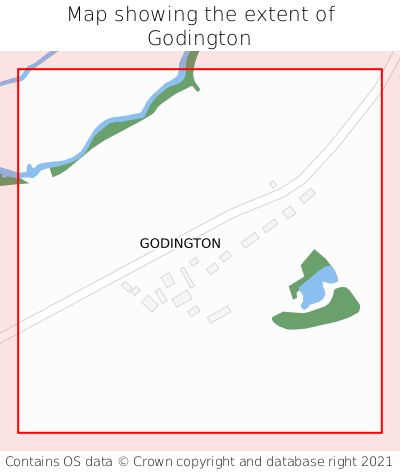 Map showing extent of Godington as bounding box