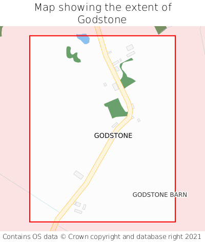 Map showing extent of Godstone as bounding box