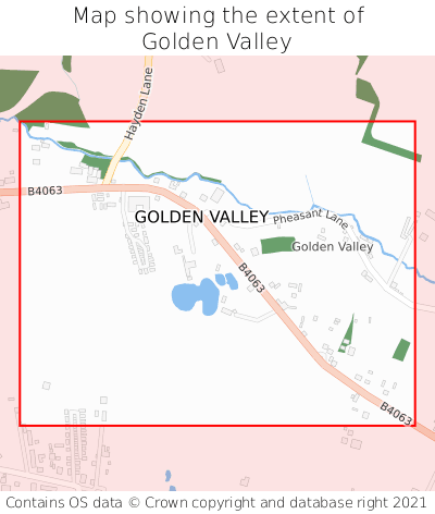 Map showing extent of Golden Valley as bounding box