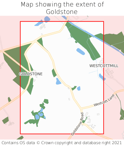 Map showing extent of Goldstone as bounding box
