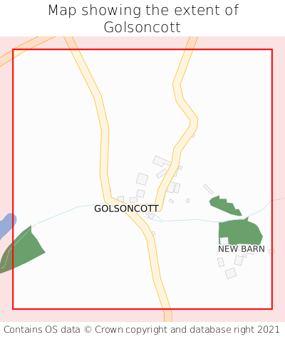 Map showing extent of Golsoncott as bounding box