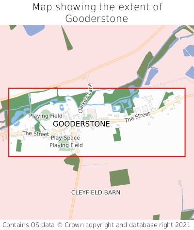 Map showing extent of Gooderstone as bounding box