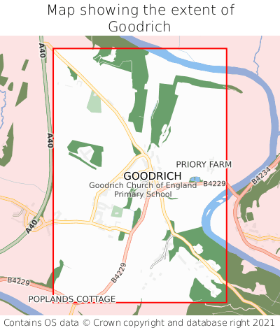 Map showing extent of Goodrich as bounding box