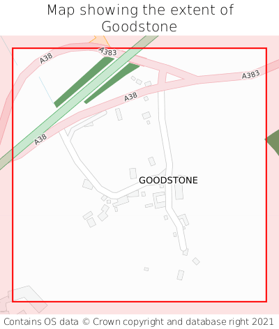 Map showing extent of Goodstone as bounding box
