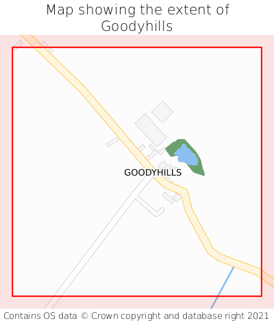 Map showing extent of Goodyhills as bounding box