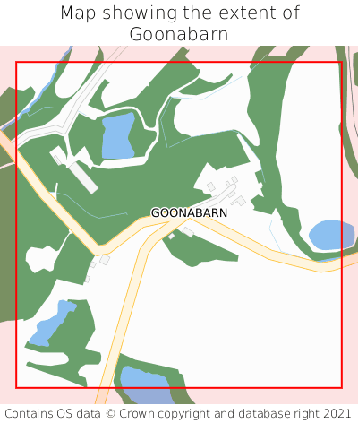 Map showing extent of Goonabarn as bounding box